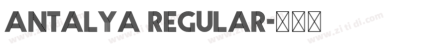 Antalya Regular字体转换
